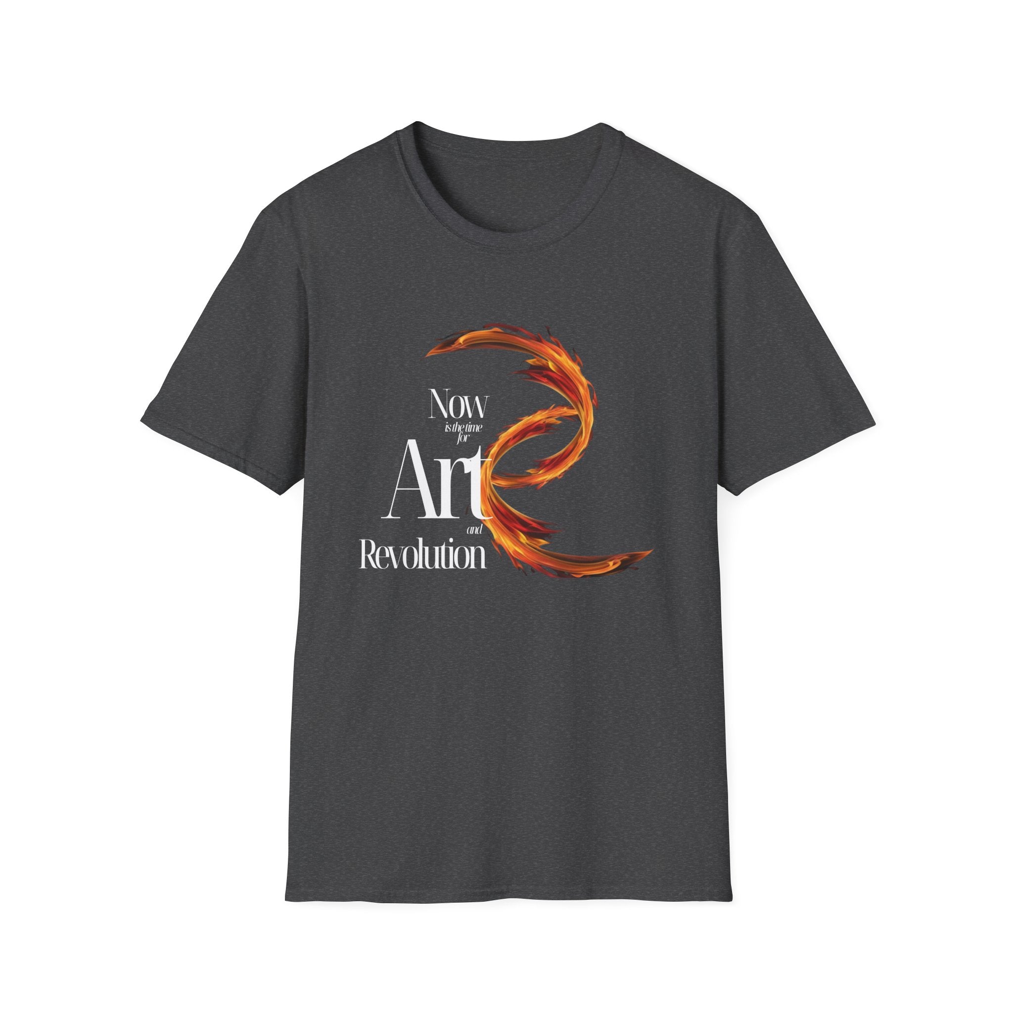 "Now Is the Time for Art and Revolution" Unisex Softstyle T-Shirt - Perfect for Theatre Lovers  🇨🇦