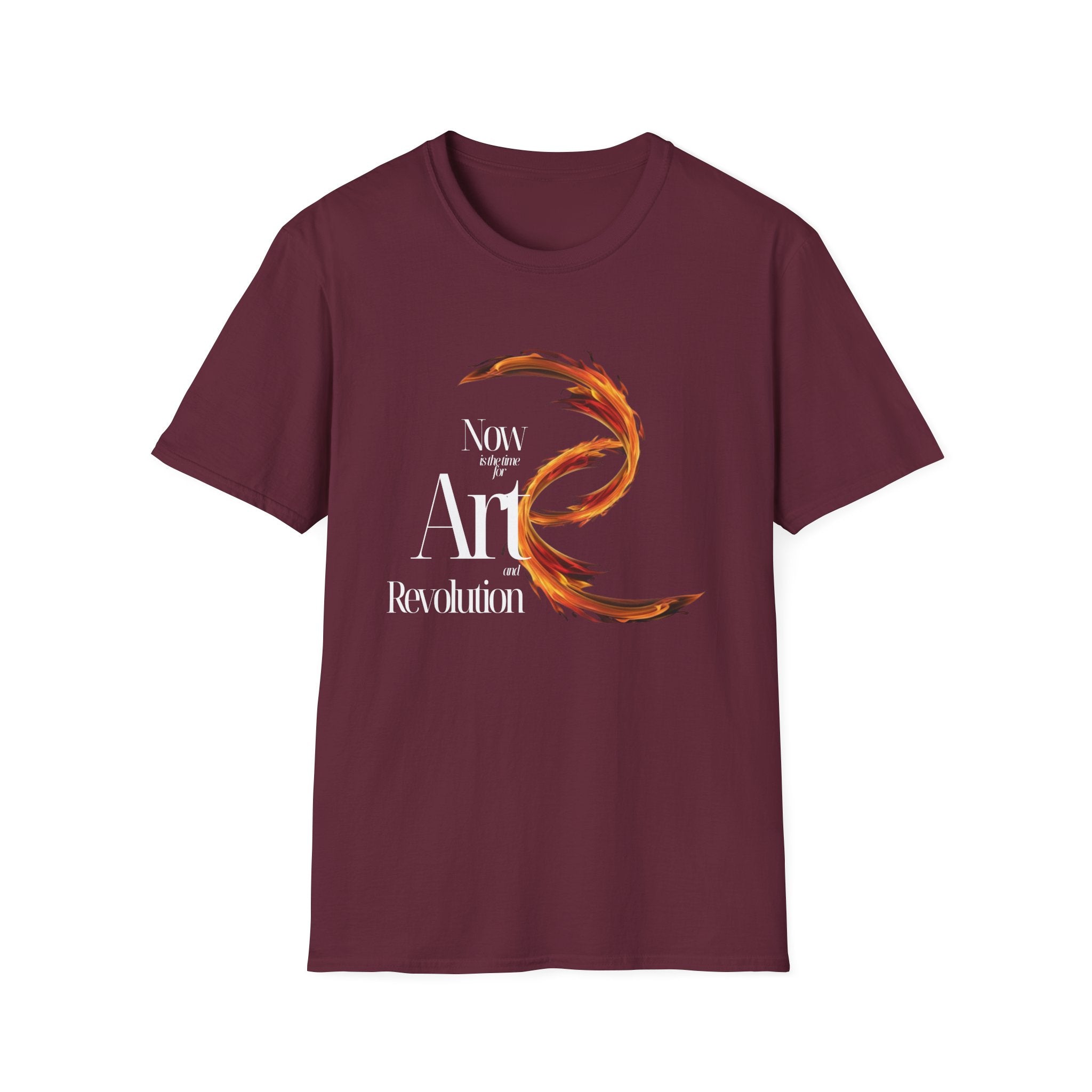 "Now Is the Time for Art and Revolution" Unisex Softstyle T-Shirt - Perfect for Theatre Lovers  🇨🇦