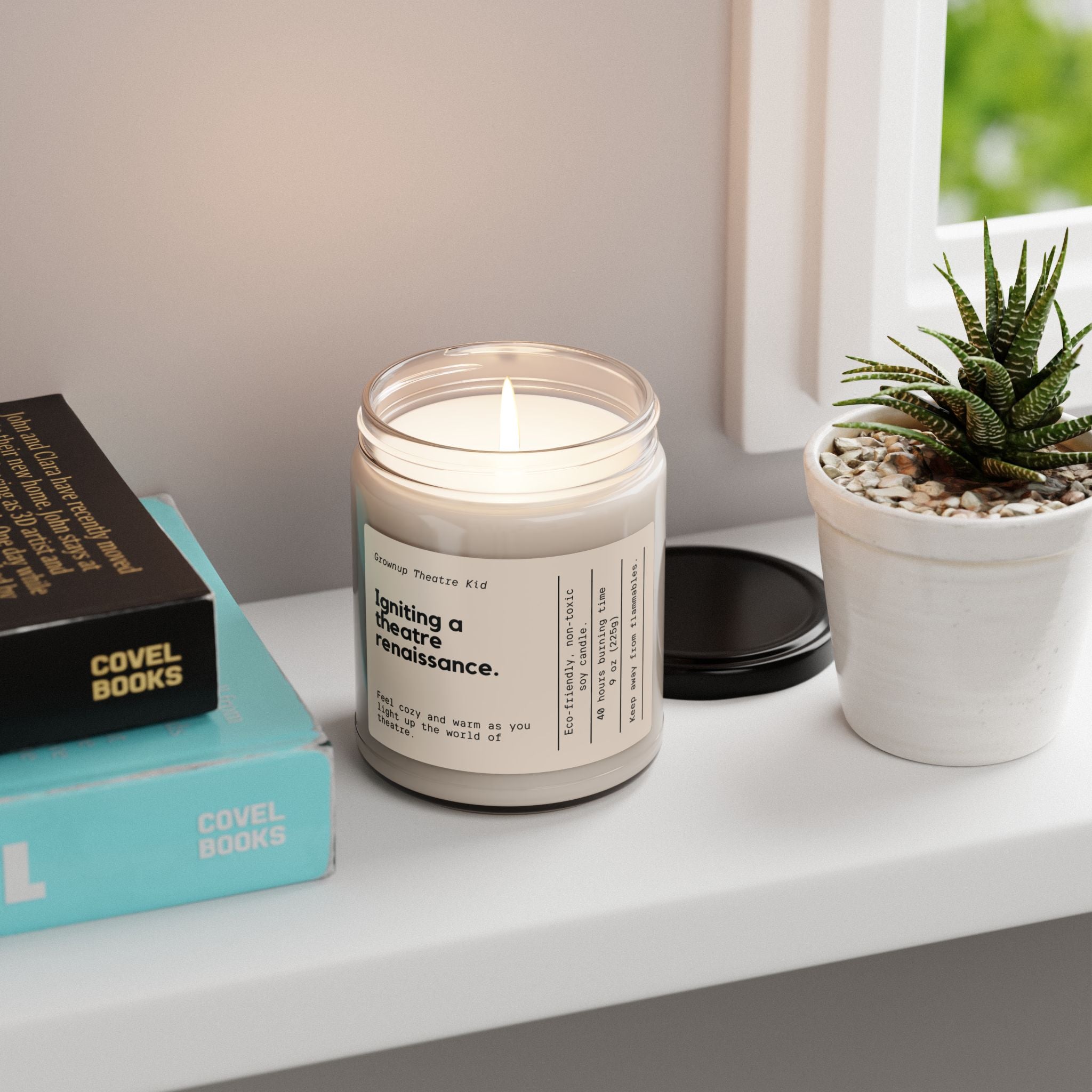 Eco-Friendly Scented Soy Candle - "Igniting a Theatre Renaissance" - 9oz