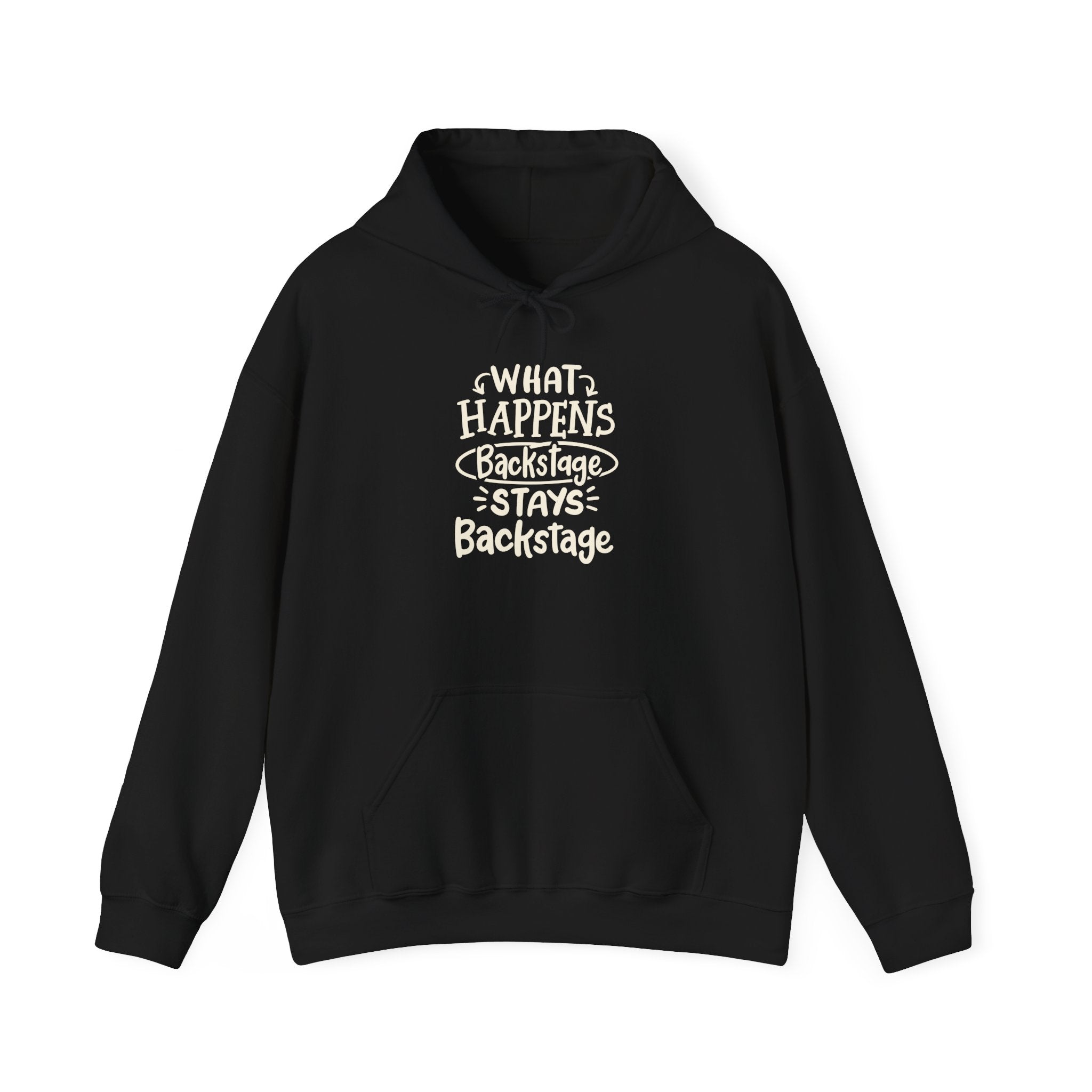 "What Happens Backstage"  Unisex Heavy Blend Hooded Sweatshirt | Cozy Casual Wear
