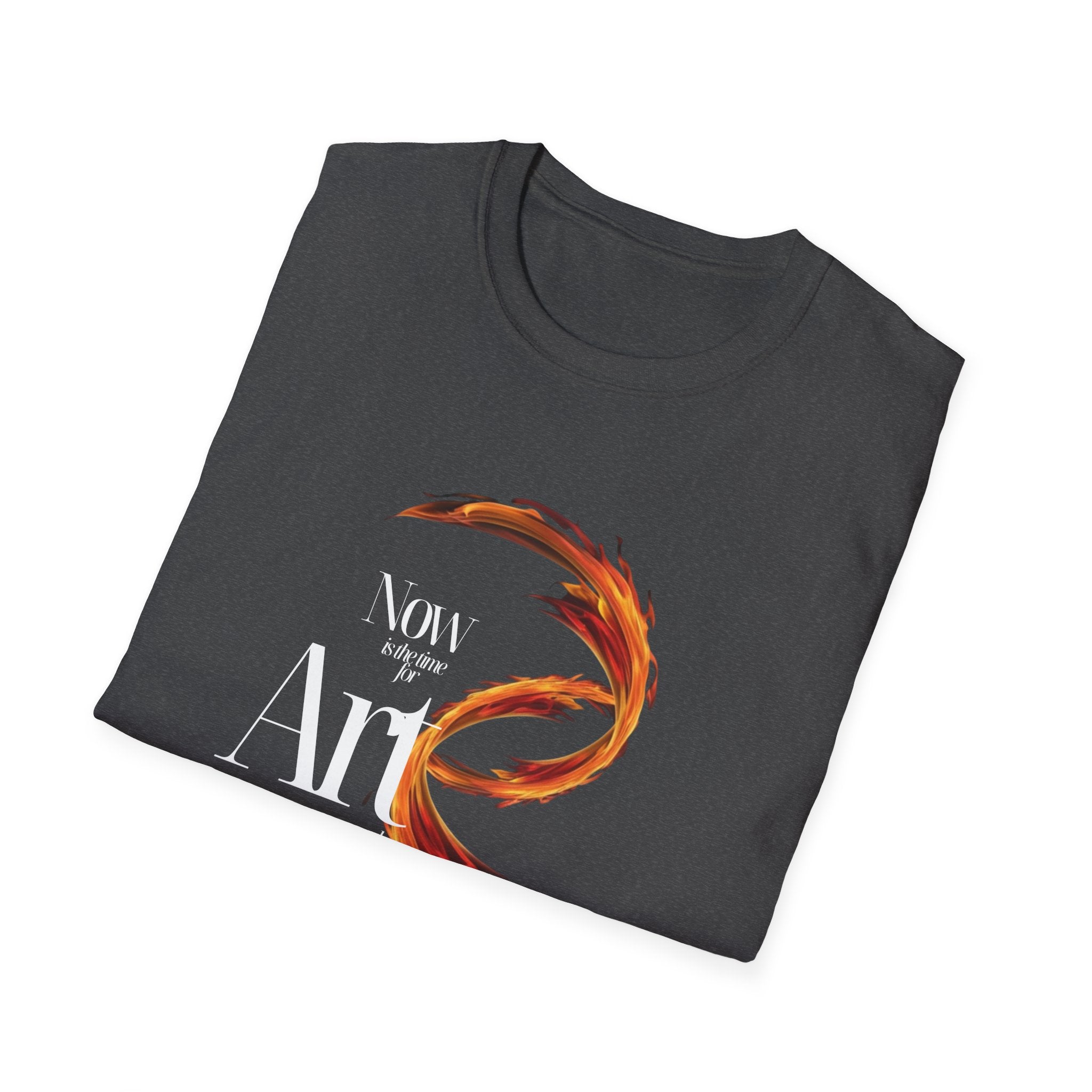 "Now Is the Time for Art and Revolution" Unisex Softstyle T-Shirt - Perfect for Theatre Lovers  🇨🇦