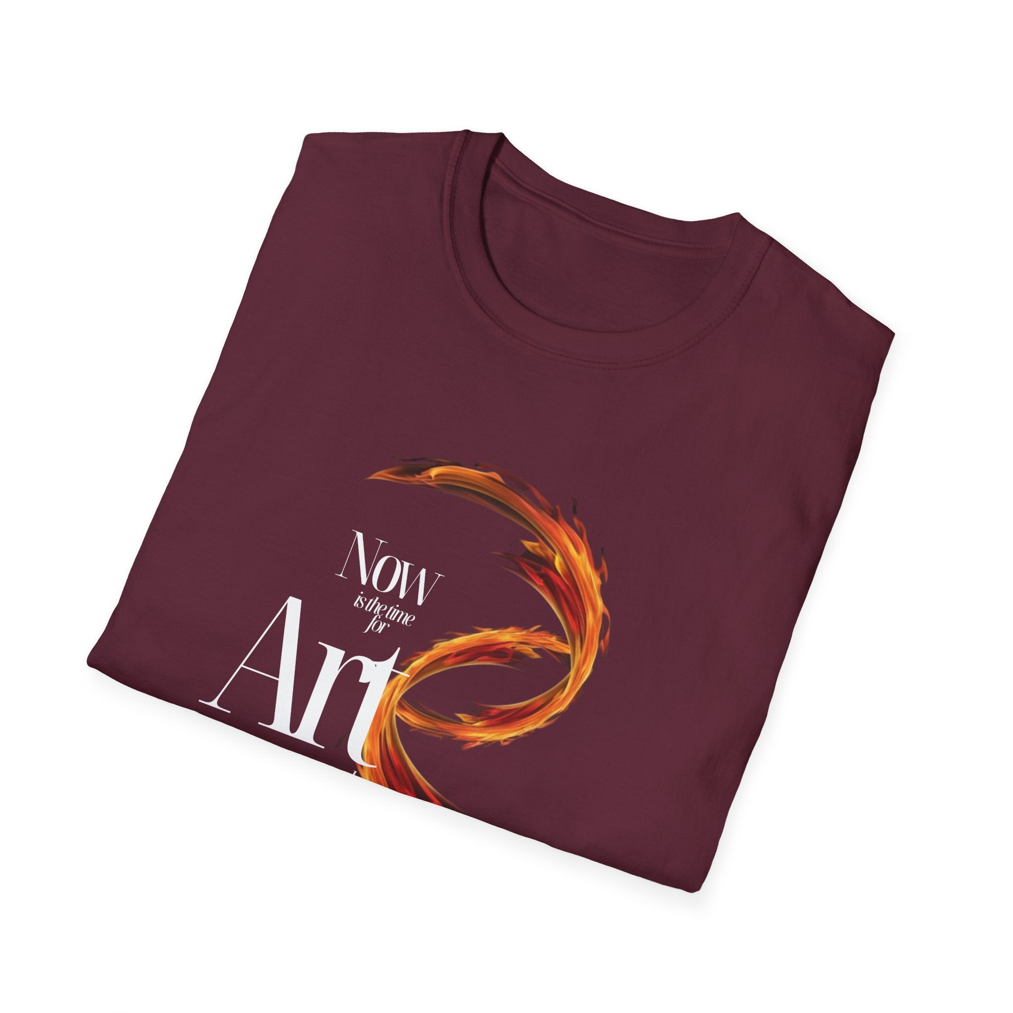 "Now Is the Time for Art and Revolution" Unisex Softstyle T-Shirt - Perfect for Theatre Lovers  🇨🇦