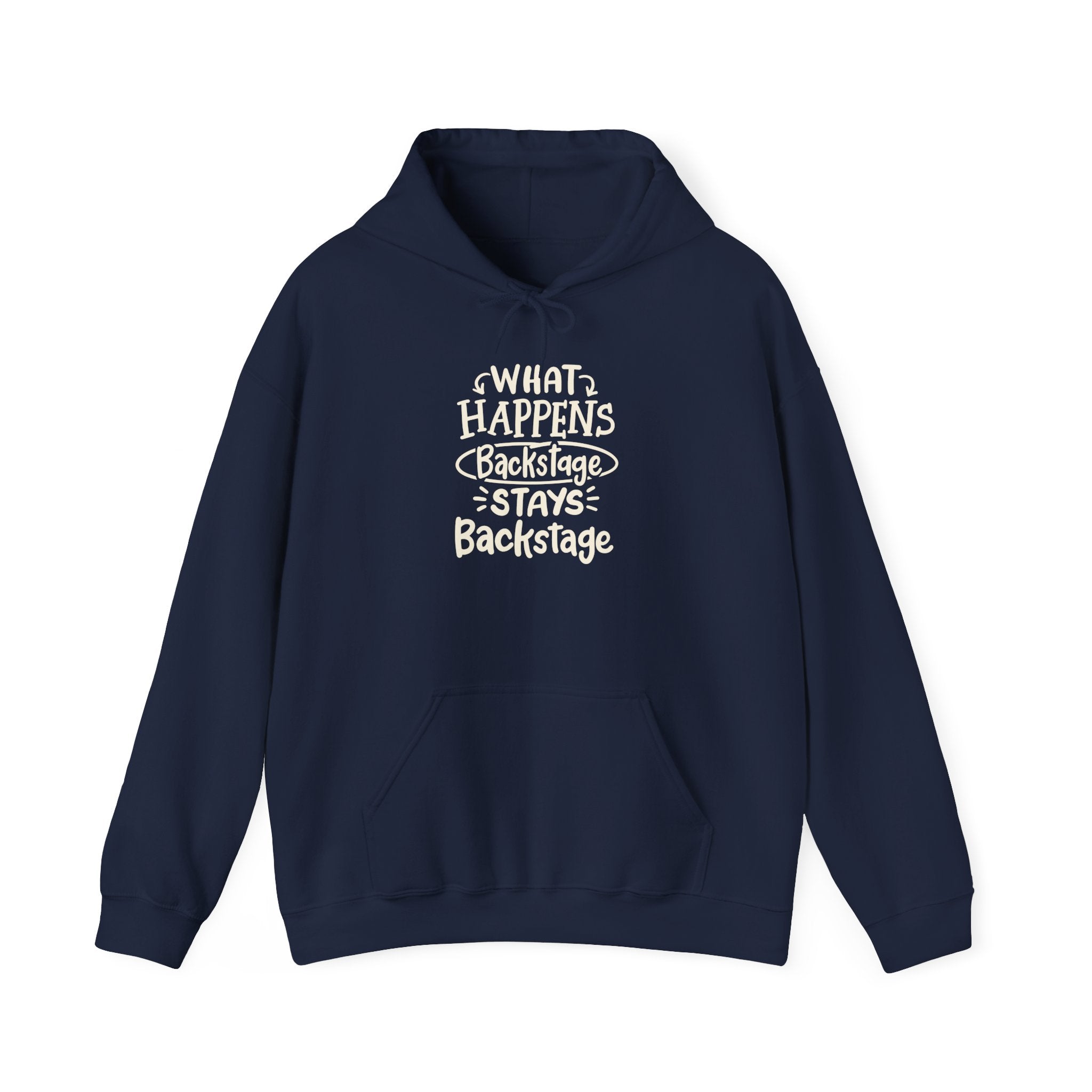 "What Happens Backstage"  Unisex Heavy Blend Hooded Sweatshirt | Cozy Casual Wear