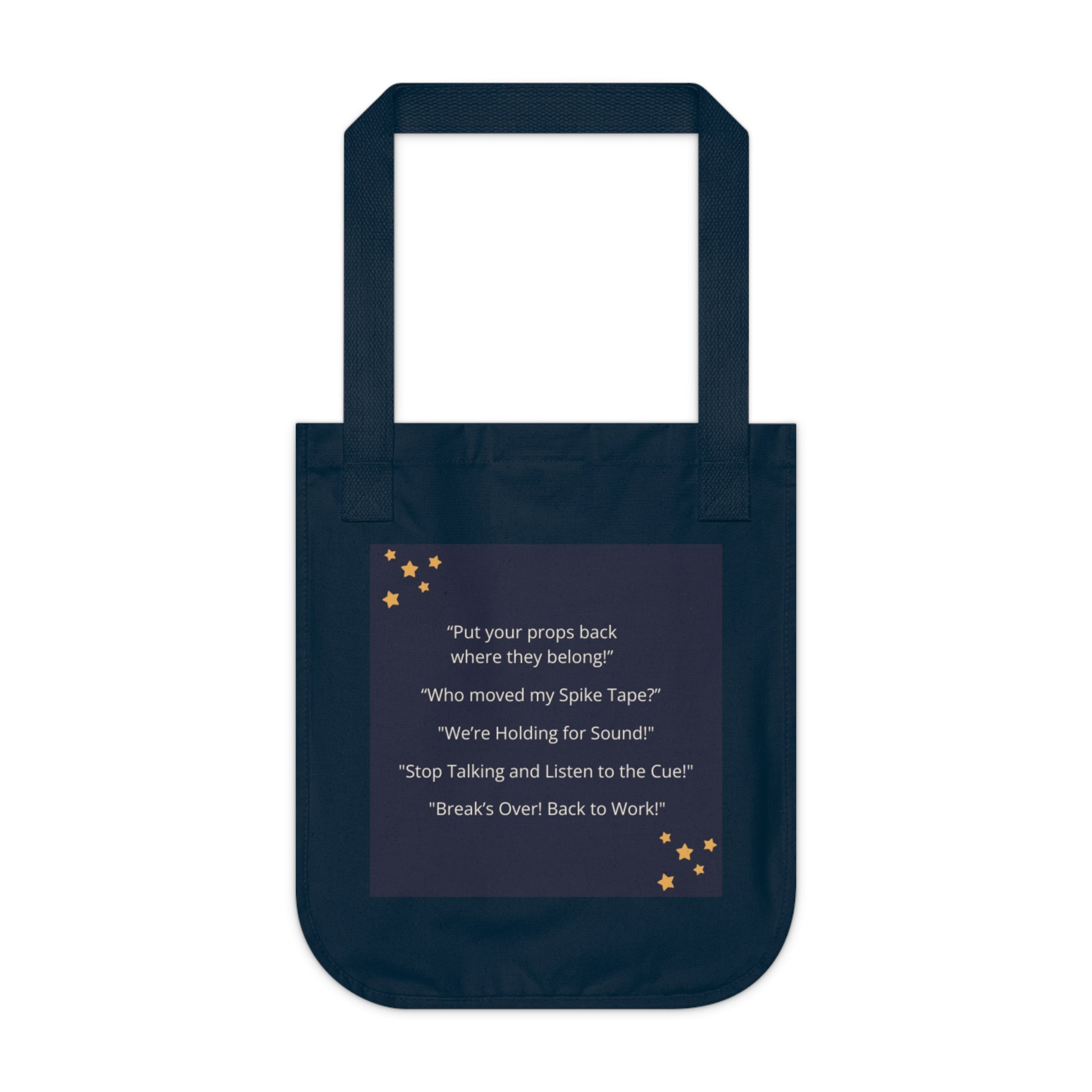 Stage Manager Tote Bag:  Organic, Practical, Durable, and Made for the Backstage Boss