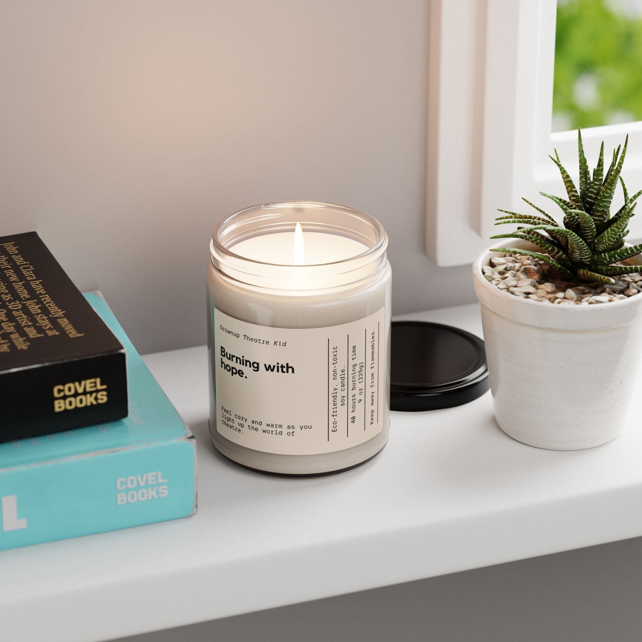 Eco-Friendly Scented Soy Candle - "Burning With Hope" - 9oz