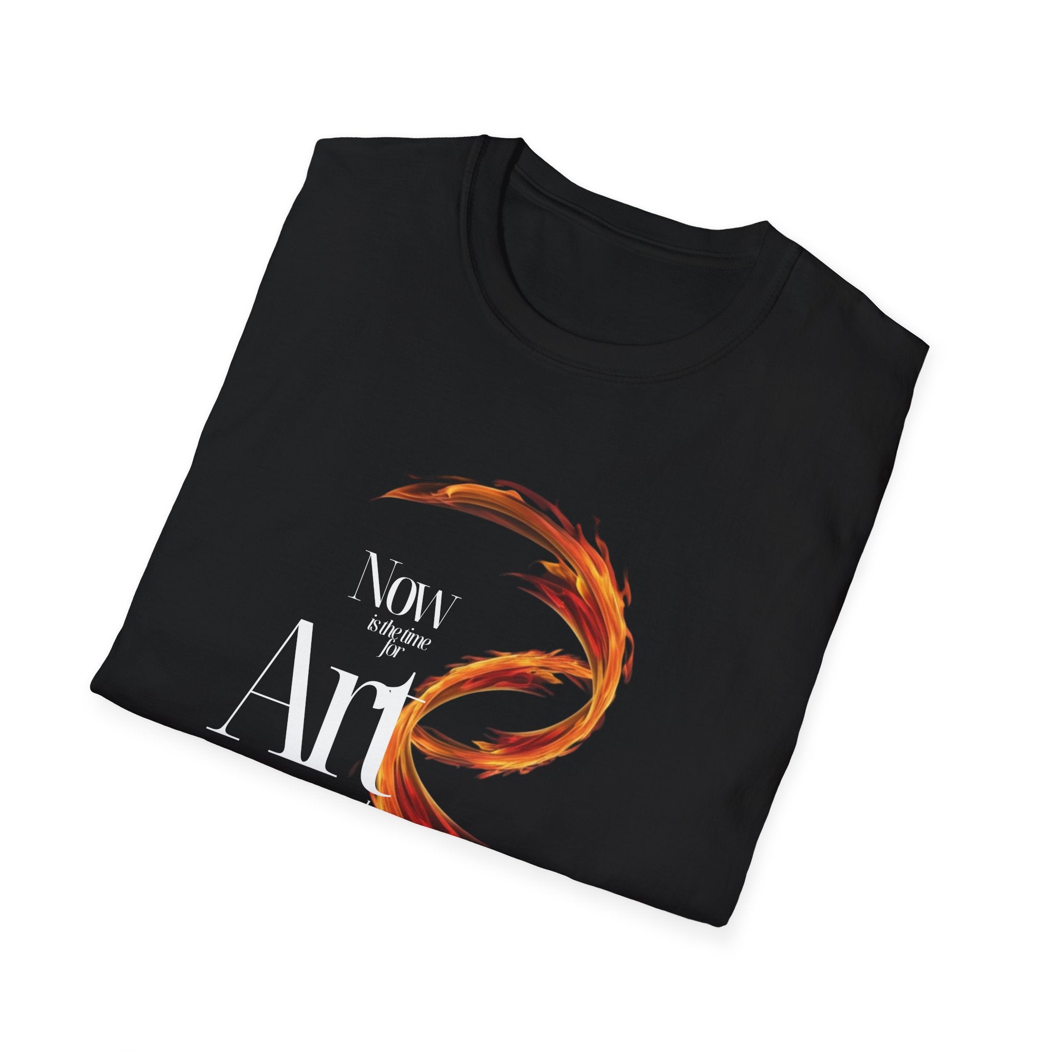 "Now Is the Time for Art and Revolution" Unisex Softstyle T-Shirt - Perfect for Theatre Lovers  🇨🇦