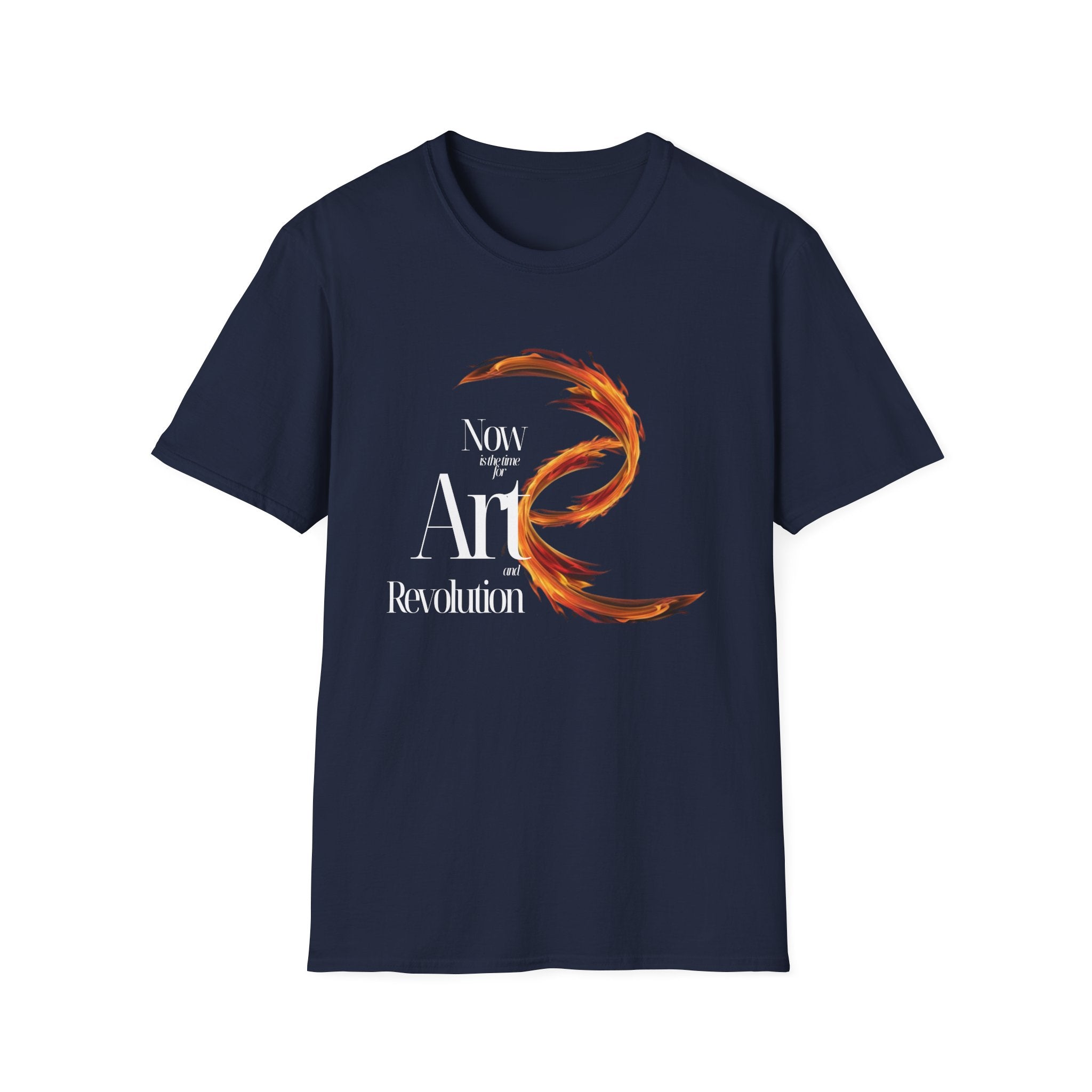 "Now Is the Time for Art and Revolution" Unisex Softstyle T-Shirt - Perfect for Theatre Lovers  🇨🇦