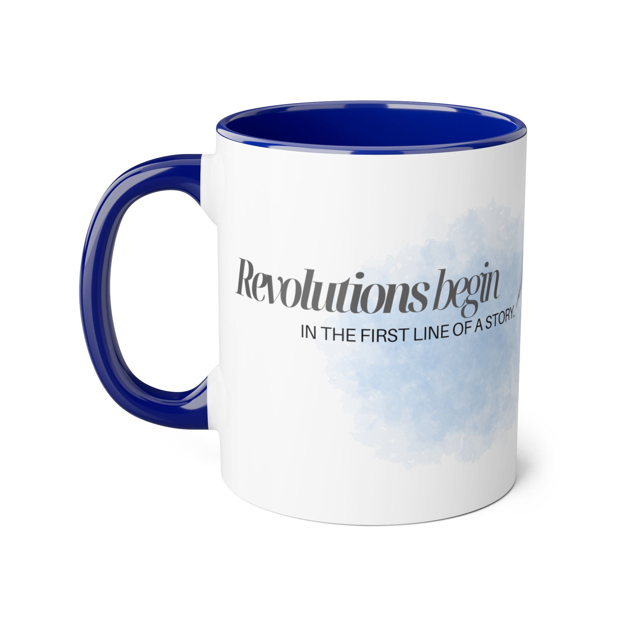 "Revolutions Begin in the First Line of a Story" Playwriter Mug 🇨🇦