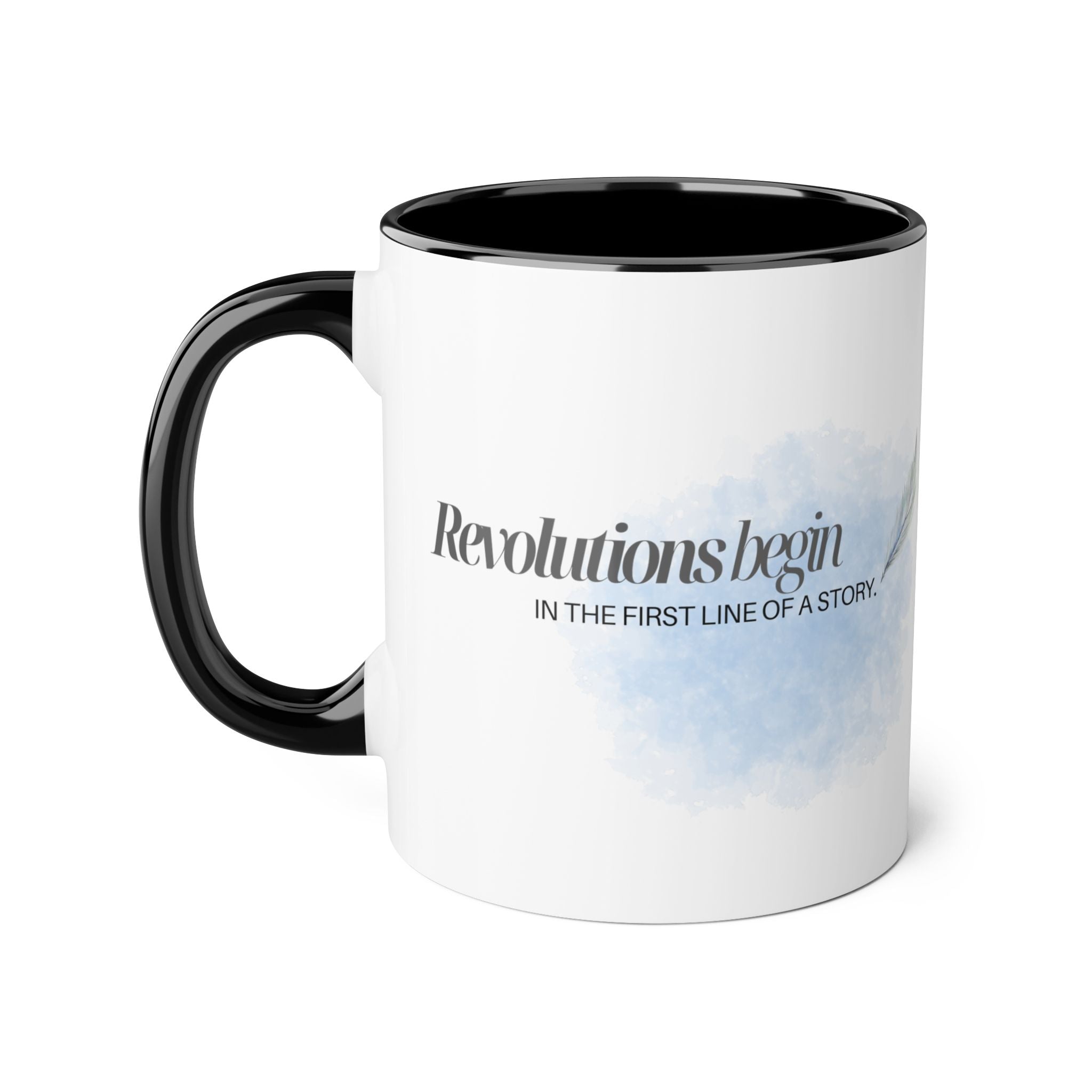 "Revolutions Begin in the First Line of a Story" Playwriter Mug 🇨🇦