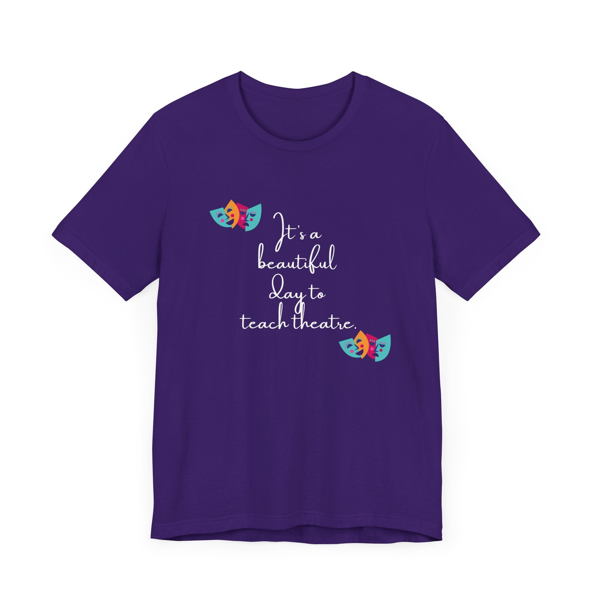 Unisex Softstyle T-Shirt - "It's a Beautiful Day to Teach Theatre" - Inspirational Tee for Educators and Theatre Lovers  🇨🇦