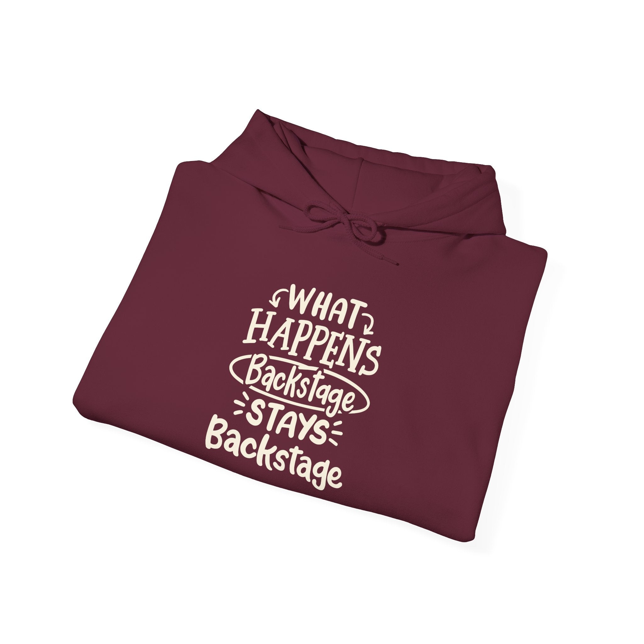 "What Happens Backstage"  Unisex Heavy Blend Hooded Sweatshirt | Cozy Casual Wear