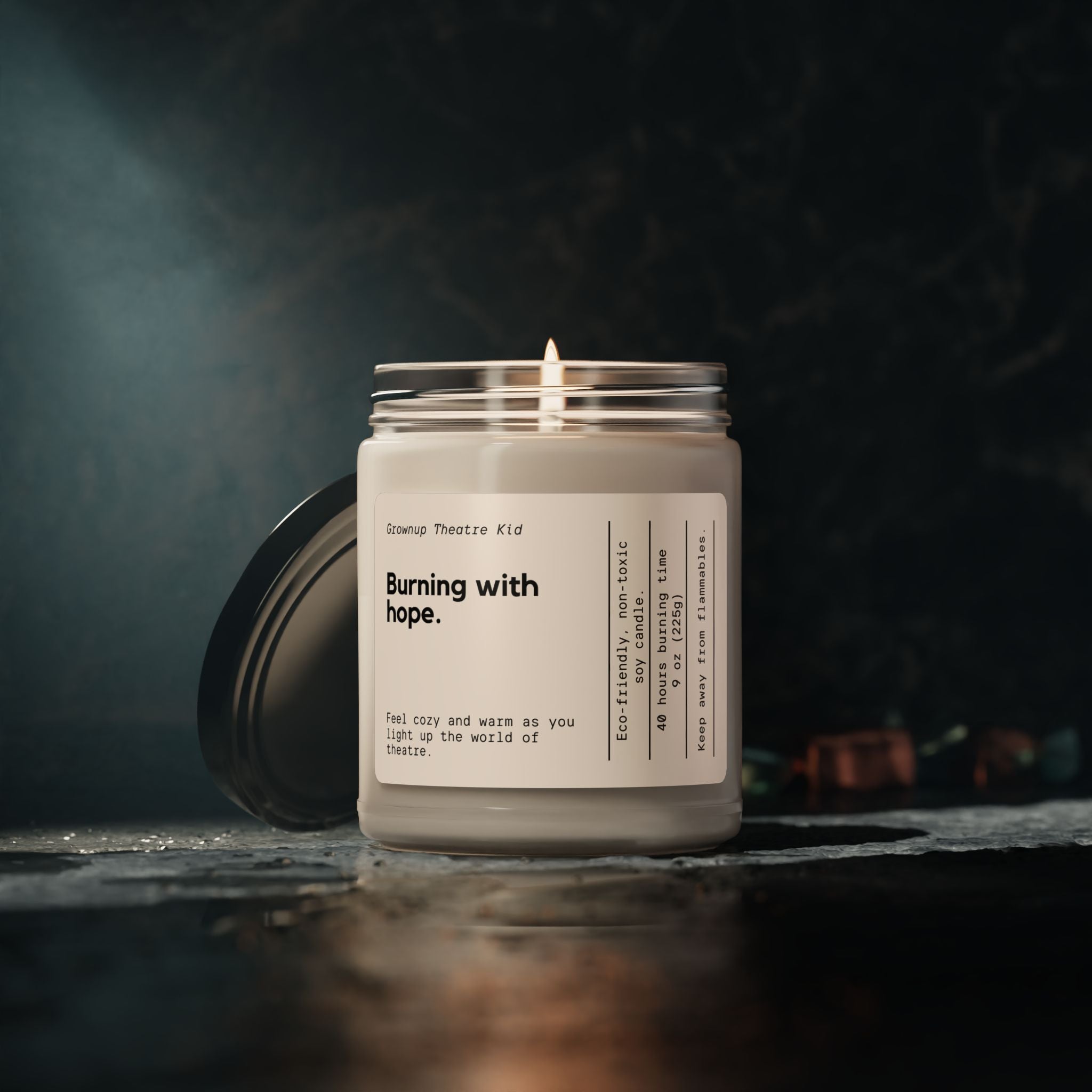 Eco-Friendly Scented Soy Candle - "Burning With Hope" - 9oz