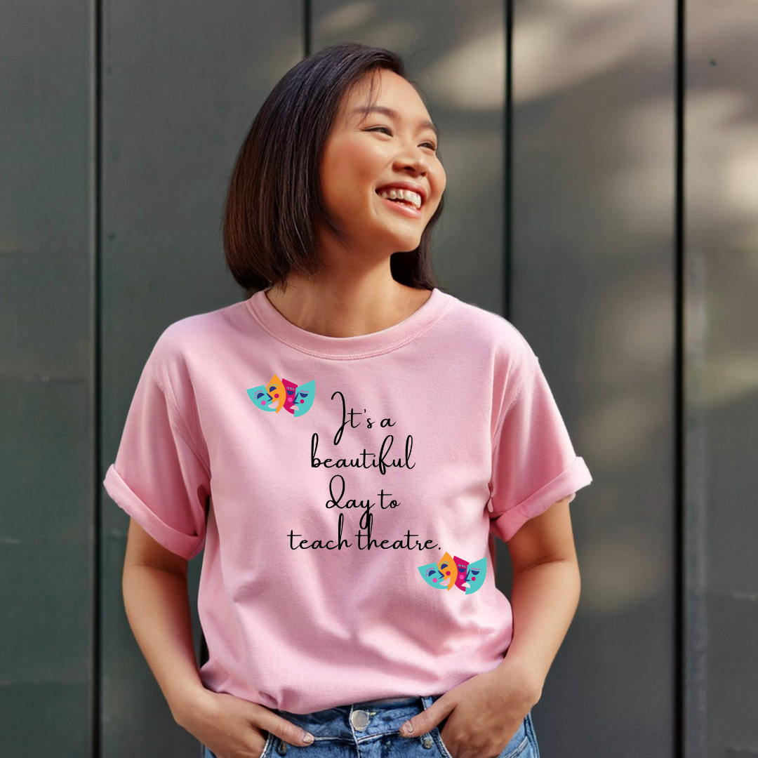 Unisex Softstyle T-Shirt - "It's a Beautiful Day to Teach Theatre" - Inspirational Tee for Educators and Theatre Lovers  🇨🇦